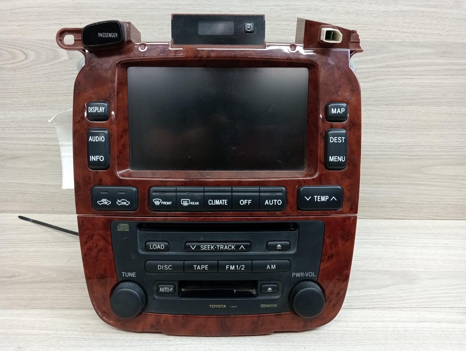 TOYOTA KLUGER STEREO/HEAD UNIT CD/SAT NAV HEAD UNIT, MCU28R, GRANDE, 01/01-04/07