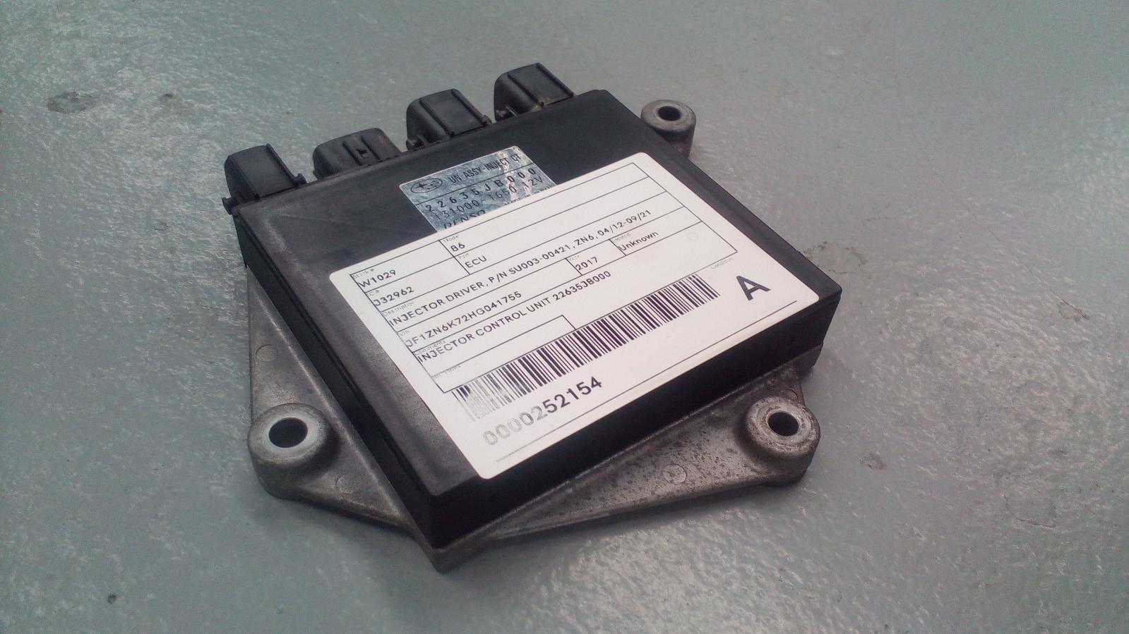 TOYOTA 86 ECU INJECTOR DRIVER, P/N SU003-00421, ZN6, 04/12-09/21 2017 FA20