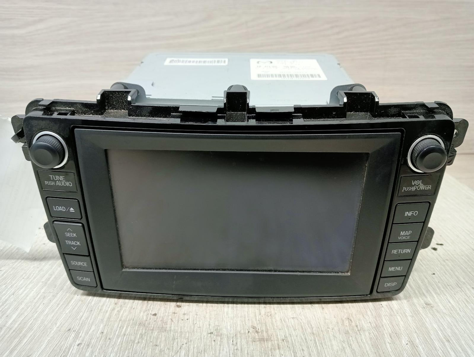 MAZDA CX9 STEREO/HEAD UNIT DISPLAY UNIT, SAT NAV TYPE (P/N TE7766DV0), 09/08-11/