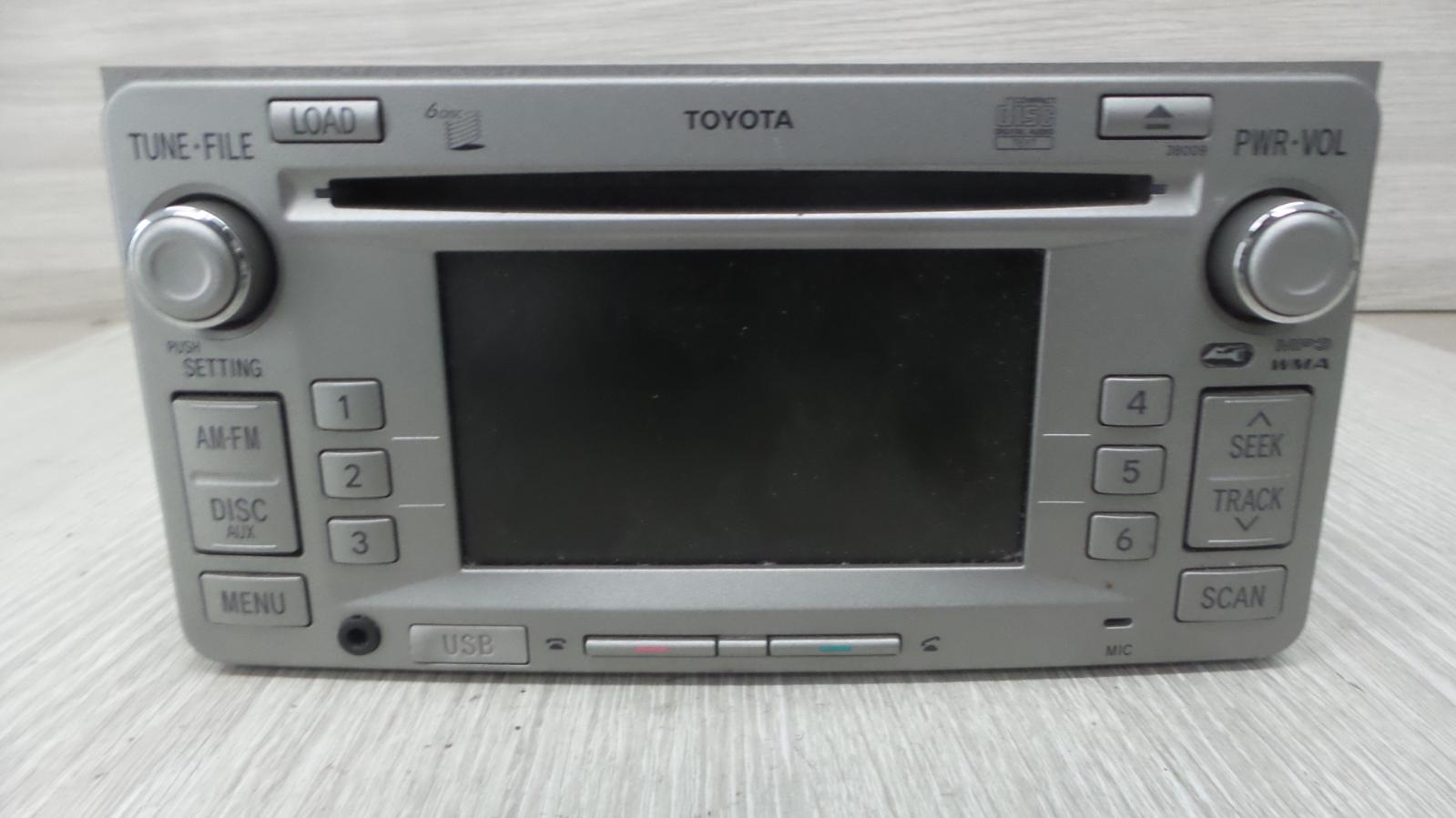 TOYOTA CAMRY STEREO/HEAD UNIT CD STACKER-6 DISC, ACV40, W/ BLUETOOTH &amp; REVER
