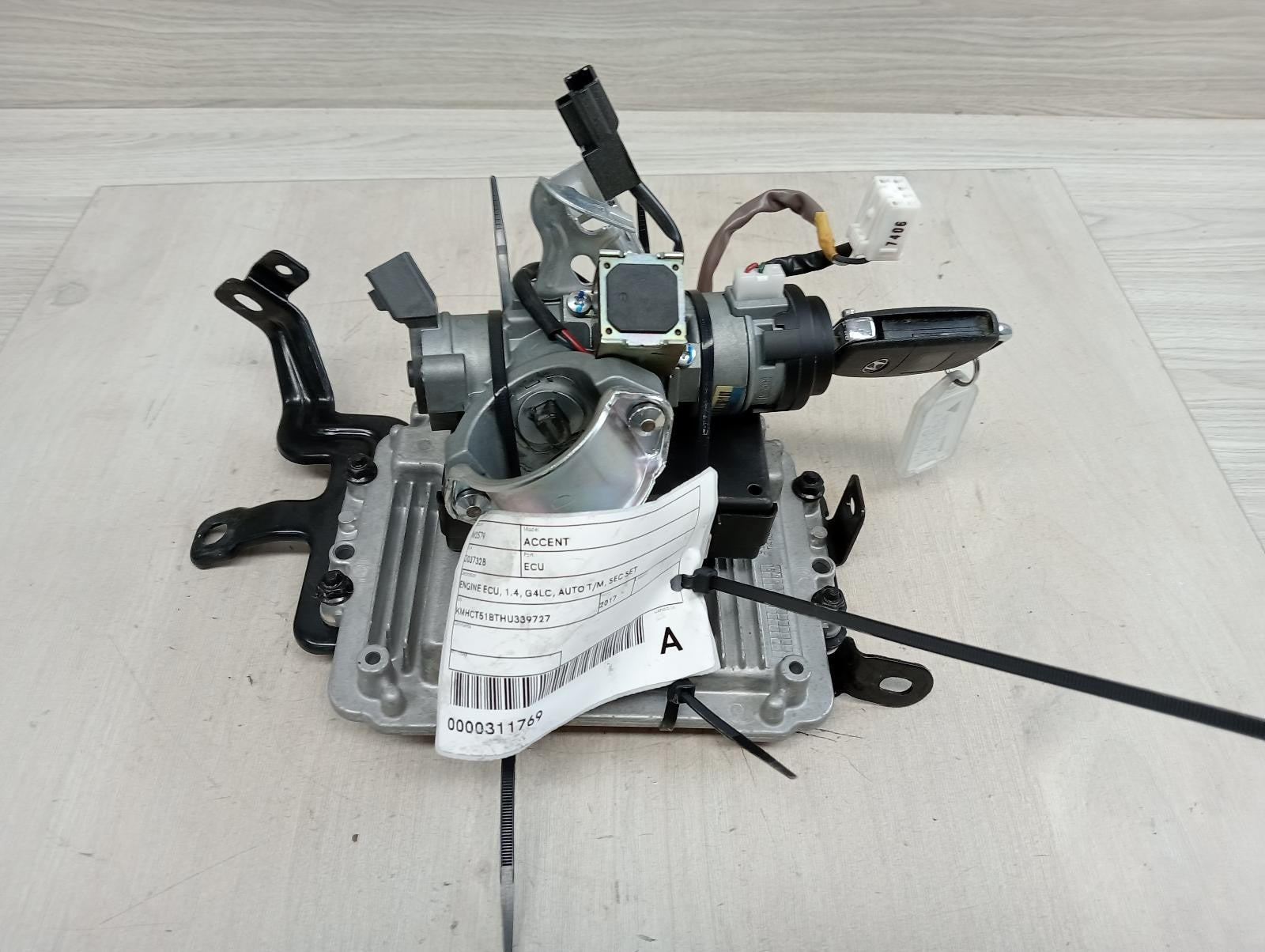 HYUNDAI ACCENT ECU ENGINE ECU, 1.4, G4LC, AUTO T/M, SEC SET (ECU/IMM/READER/KEY)