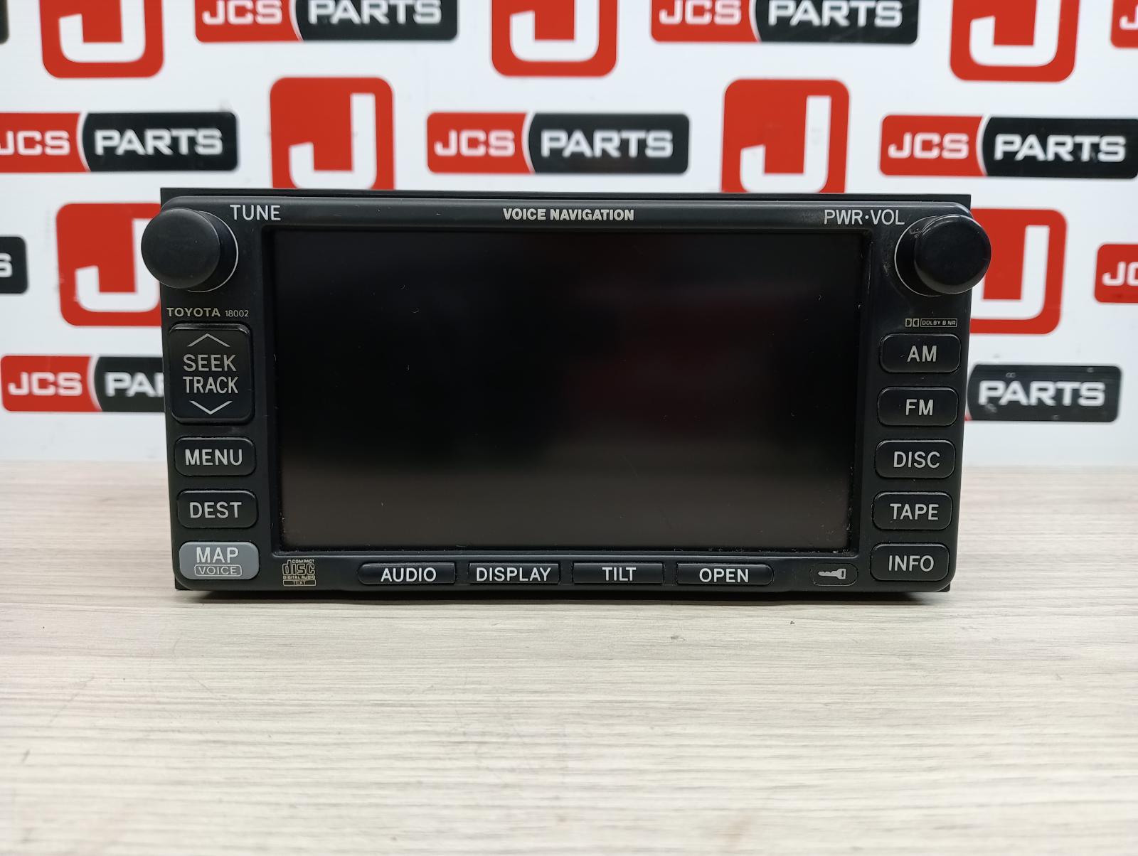 TOYOTA PRADO STEREO/HEAD UNIT SAT NAV HEAD UNIT (P/N ON FACE 18002), 120 SERIES,
