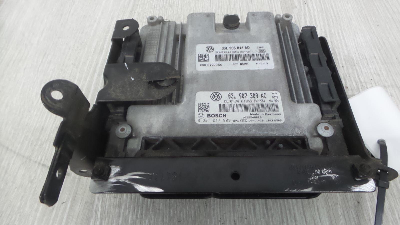 VOLKSWAGEN AMAROK ECU ENGINE ECU, 4WD, DIESEL, AUTO T/M, P/N 03L907309AC, ECU ON