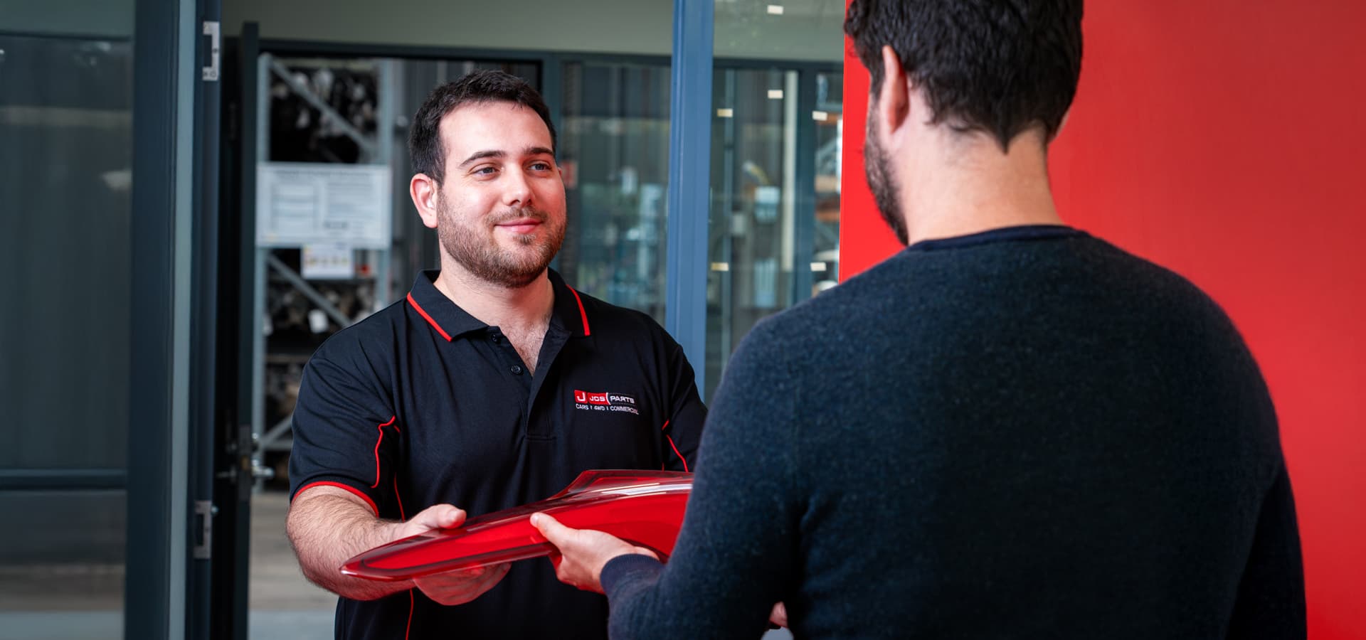 jcs parts staff serving customer