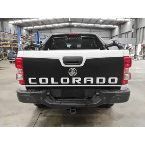 HOLDEN COLORADO REAR BUMPER RG, BLACK, W/ REAR STEP TYPE, 07/16-12/20 2018
