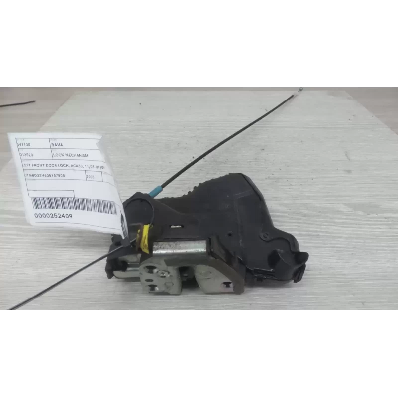 TOYOTA RAV4 LOCK MECHANISM LEFT FRONT DOOR LOCK, ACA33, 11/05-09/08 2008