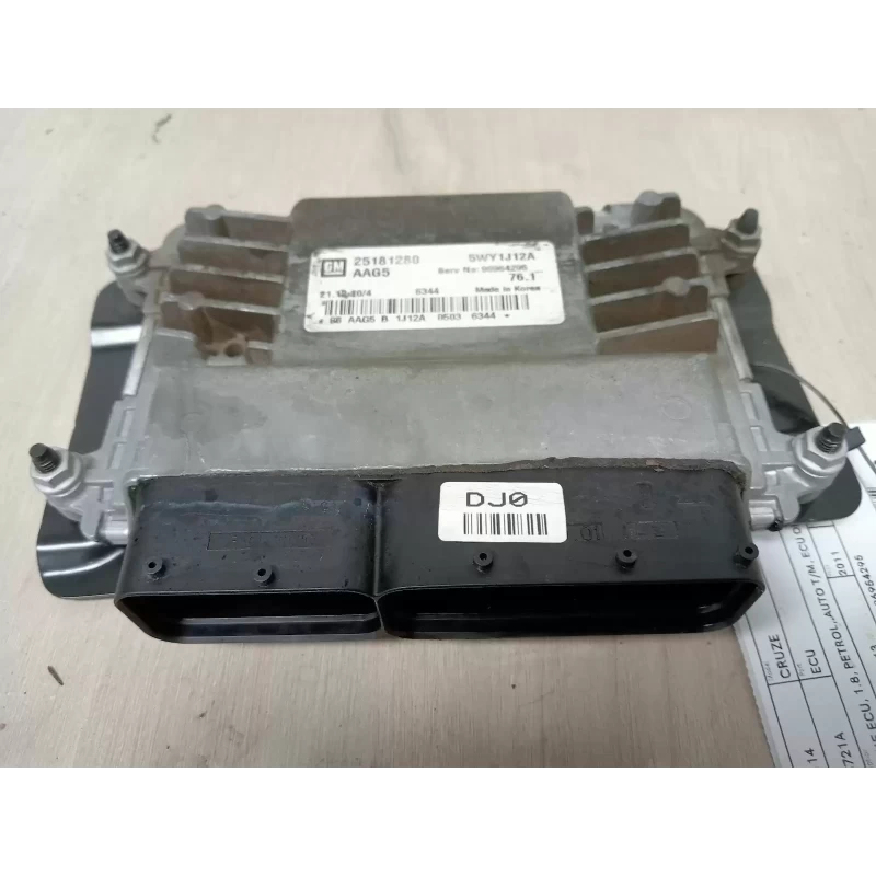 HOLDEN CRUZE ECU ENGINE ECU, 1.8, PETROL, MANUAL T/M, ECU ONLY, JG, 03/09-02/11