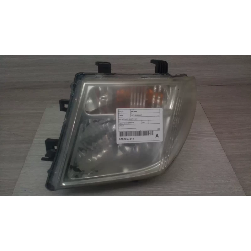 NISSAN NAVARA LEFT HEADLAMP D40 (VIN VSK), 06/07-01/10 2007