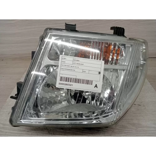 NISSAN NAVARA LEFT HEADLAMP D40 (VIN VSK), 06/07-01/10 2008