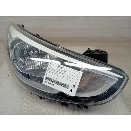 HYUNDAI ACCENT RIGHT HEADLAMP RB, ACTIVE, HALOGEN TYPE, 09/14-12/19 2015