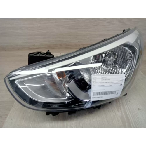 HYUNDAI ACCENT LEFT HEADLAMP RB, ACTIVE, HALOGEN TYPE, 09/14-12/19 2016