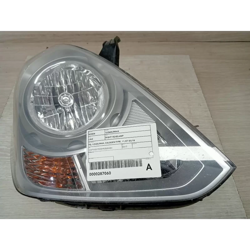 HYUNDAI ILOAD/IMAX RIGHT HEADLAMP TQ, iLOAD/iMAX, HALOGEN TYPE, 11/07-02/18 2017