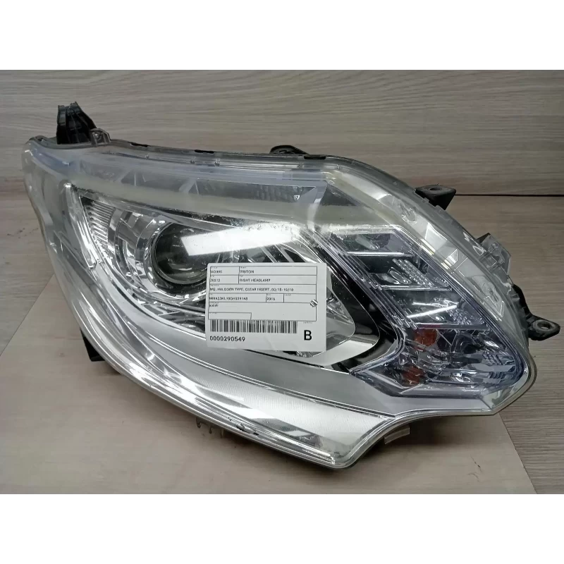 MITSUBISHI TRITON RIGHT HEADLAMP MQ, HALOGEN TYPE, CLEAR INSERT, 03/15-10/18 201