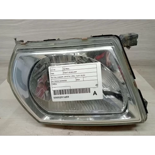 NISSAN PATROL RIGHT HEADLAMP Y61/GU, WAGON, CRYSTAL LENS, 10/01-09/04 2004