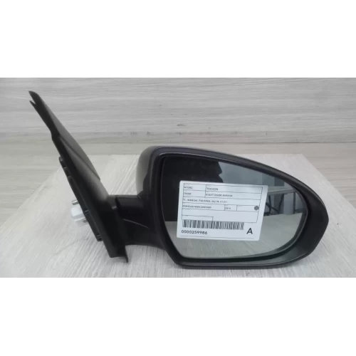 HYUNDAI TUCSON RIGHT DOOR MIRROR TL, MANUAL FOLDING, 06/18-01/21 2019