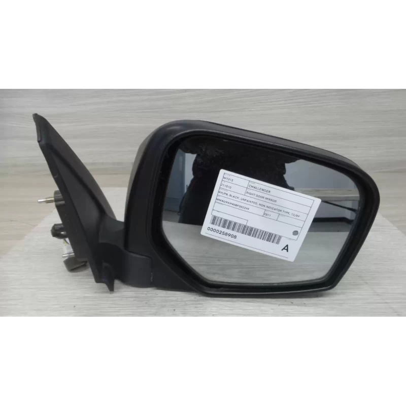 MITSUBISHI CHALLENGER RIGHT DOOR MIRROR KH/PB, BLACK, UNPAINTED, NON INDICATOR T