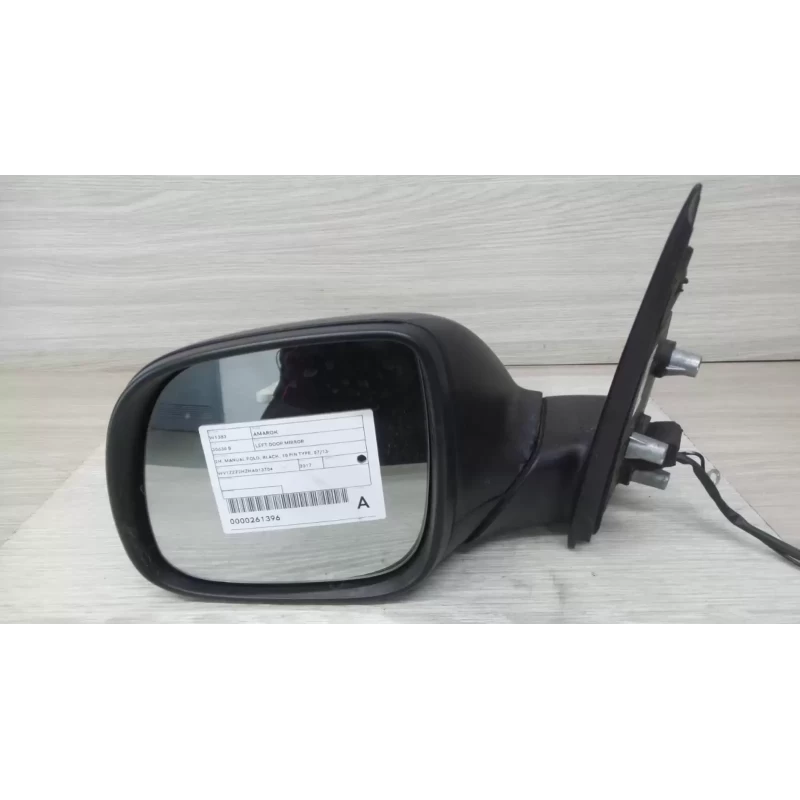 VOLKSWAGEN AMAROK LEFT DOOR MIRROR 2H, MANUAL FOLD, BLACK, 10 PIN TYPE, 07/13- 2