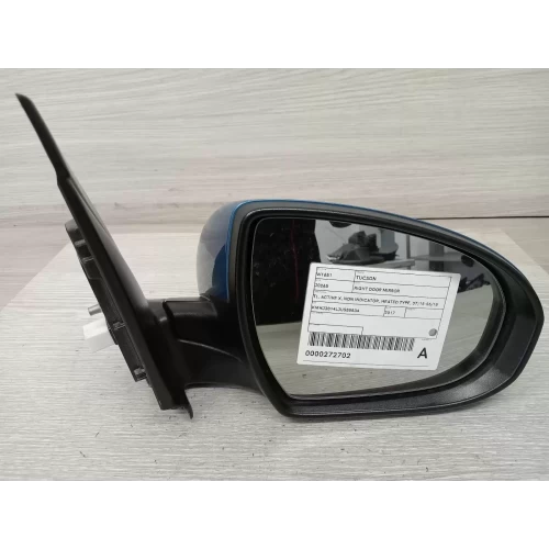 HYUNDAI TUCSON RIGHT DOOR MIRROR TL, ACTIVE X, NON INDICATOR, HEATED TYPE, 07/15