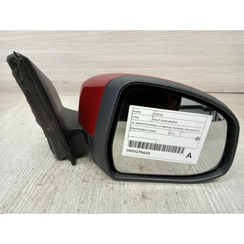 FORD FOCUS RIGHT DOOR MIRROR LW, AMBIENTE/TREND/LX, MANUAL FOLDING, NON HEATED &