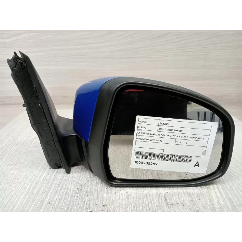 FORD FOCUS RIGHT DOOR MIRROR LZ, TREND, MANUAL FOLDING, NON HEATED, NON PUDDLE L