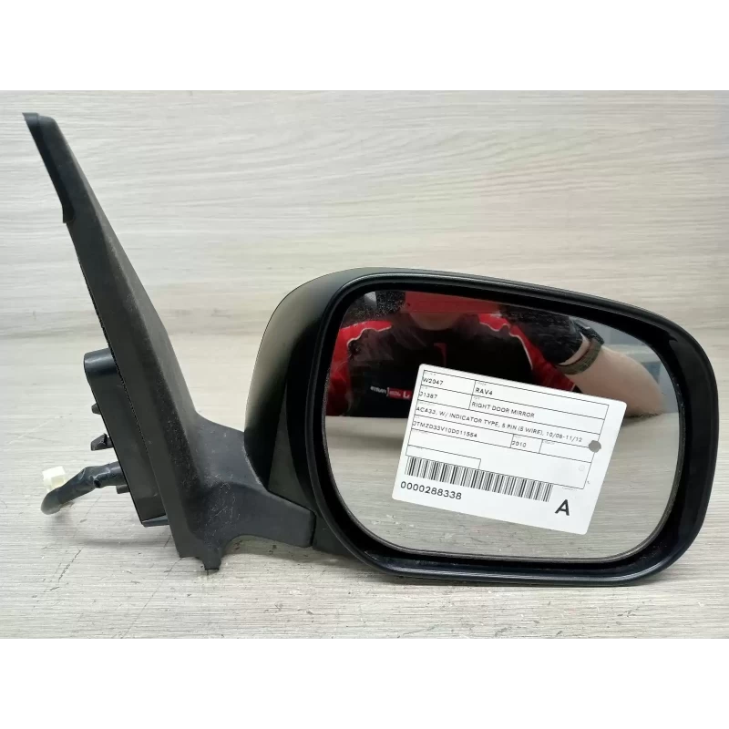 TOYOTA RAV4 RIGHT DOOR MIRROR ACA33, W/ INDICATOR TYPE, 5 PIN (5 WIRE), 10/08-11