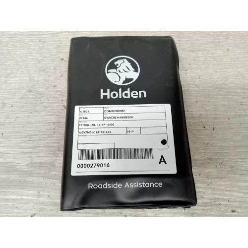 HOLDEN COMMODORE OWNERS HANDBOOK PETROL, ZB, 10/17-12/20 2019