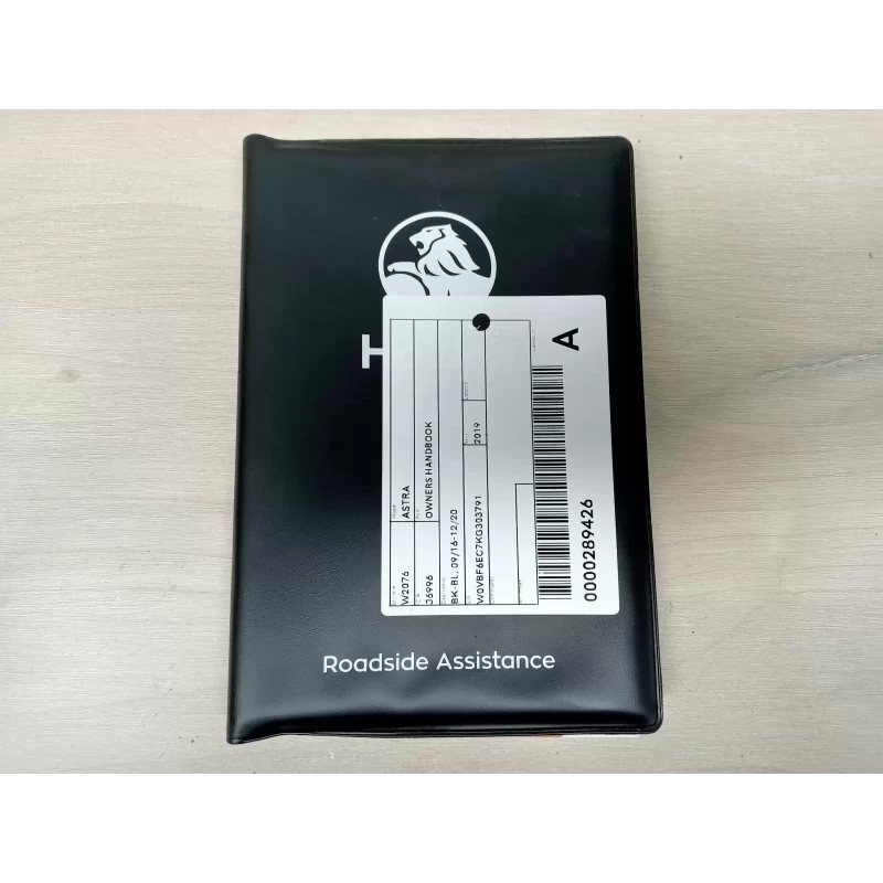 HOLDEN ASTRA OWNERS HANDBOOK BK-BL, 09/16-12/20 2019