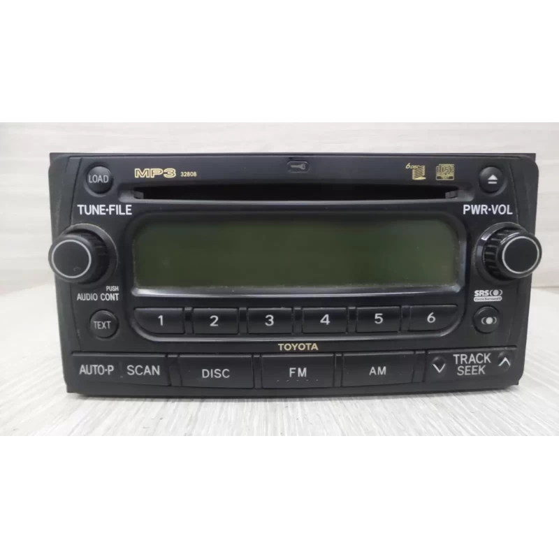 TOYOTA RAV4 STEREO/HEAD UNIT 6 DISC CD STACKER (P/N ON FACE 32808), ACA2#R, 07/0