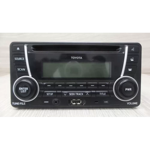 TOYOTA KLUGER STEREO/HEAD UNIT SINGLE DISC CD PLAYER (P/N ON FACE 22840), GSU40-