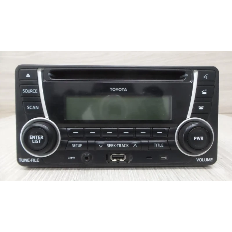 TOYOTA KLUGER STEREO/HEAD UNIT SINGLE DISC CD PLAYER (P/N ON FACE 22840), GSU40-