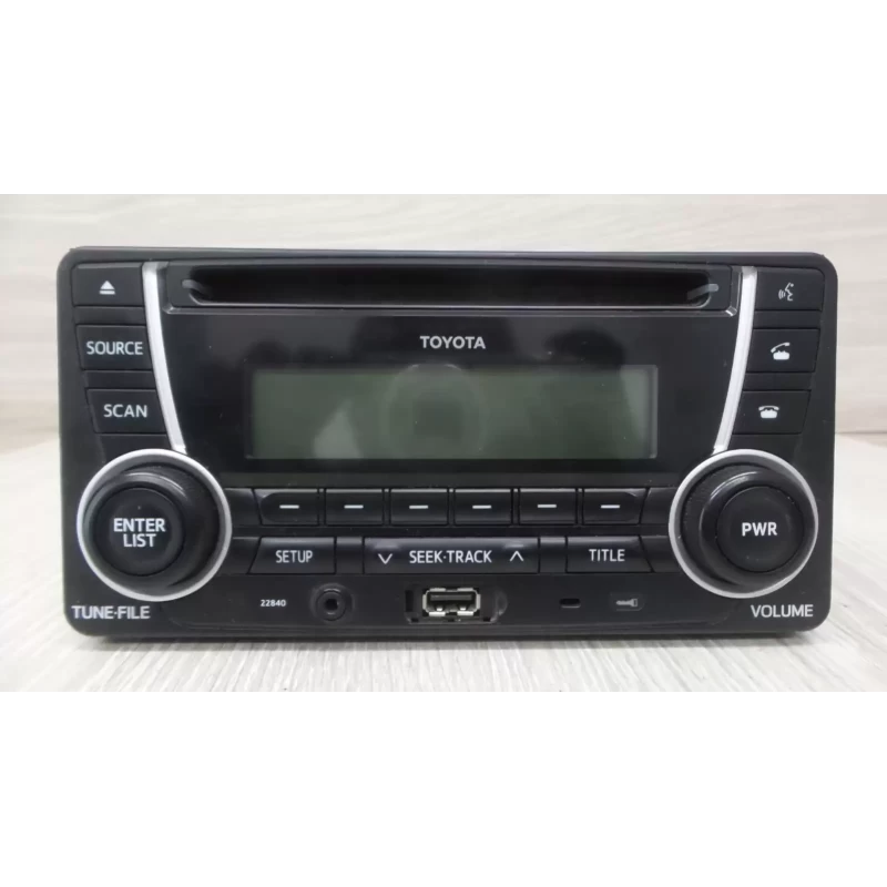 TOYOTA KLUGER STEREO/HEAD UNIT SINGLE DISC CD PLAYER (P/N ON FACE 22840), GSU40-