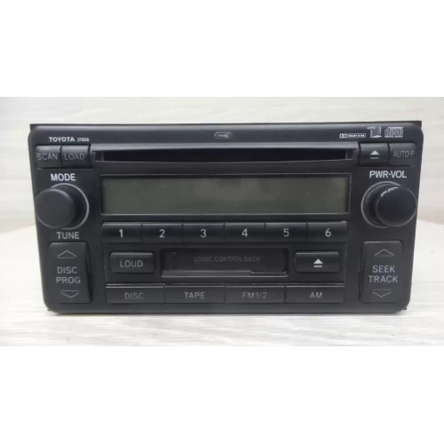 TOYOTA PRADO STEREO/HEAD UNIT 6 DISC CD STACKER (P/N ON FACE 37808), 120 SERIES,