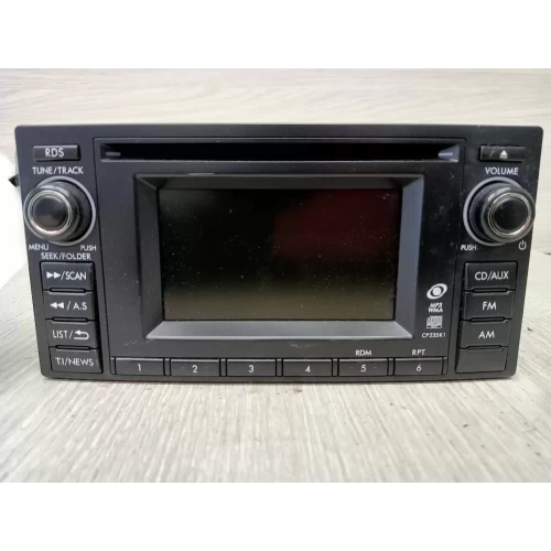 SUBARU FORESTER STEREO/HEAD UNIT CD PLAYER, W/ REVERSE CAMERA, P/N CP235K1, 02/0