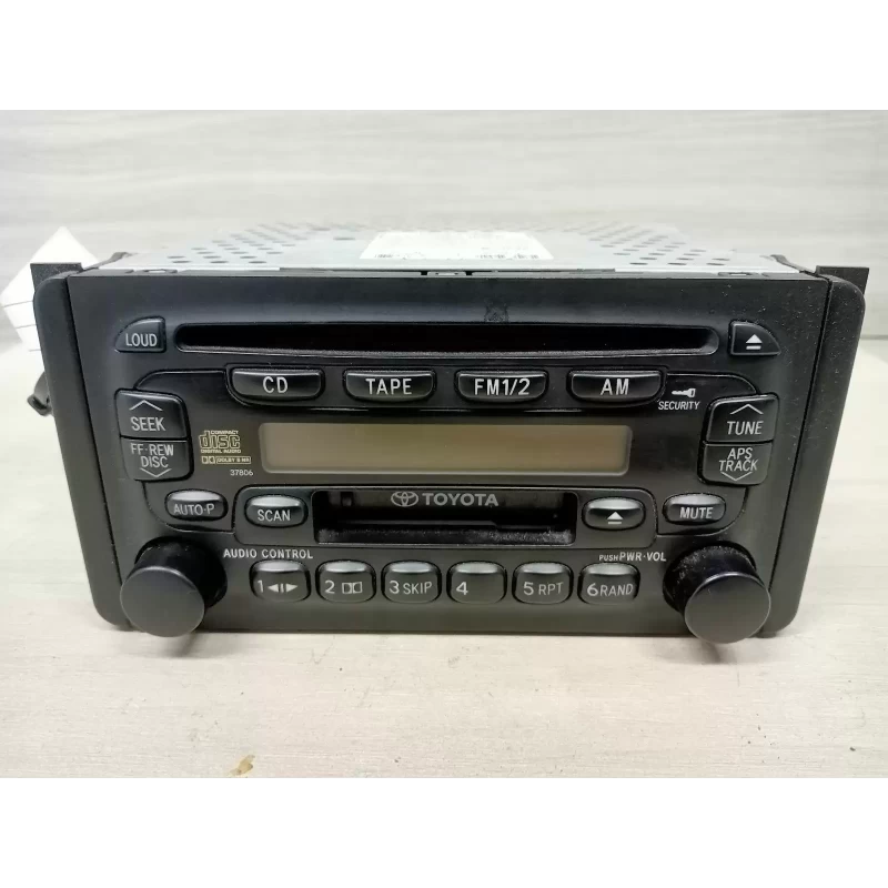 TOYOTA RAV4 STEREO/HEAD UNIT SINGLE DISC CD PLAYER (P/N ON FACE 37806), ACA2#R,