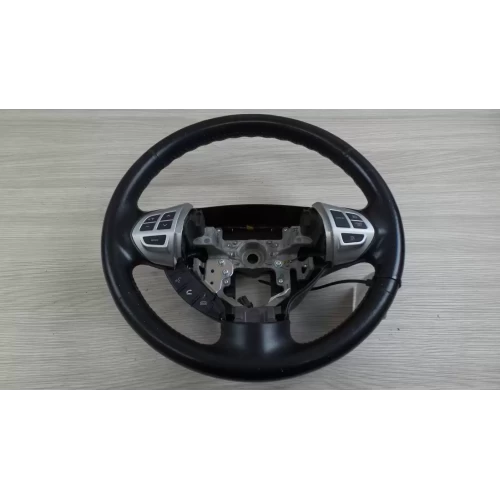 MITSUBISHI OUTLANDER STEERING WHEEL ZH, LEATHER, NON PADDLE SHIFT, W/ PHONE CONT