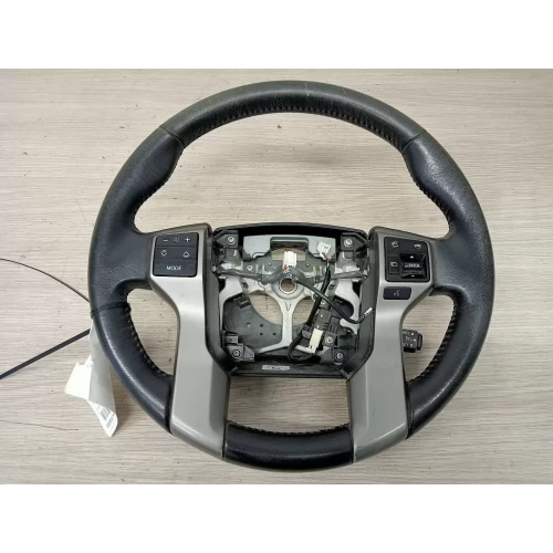 TOYOTA PRADO STEERING WHEEL LEATHER, 150 SERIES, VX/ALTITUDE, BLACK, 08/09-07/17