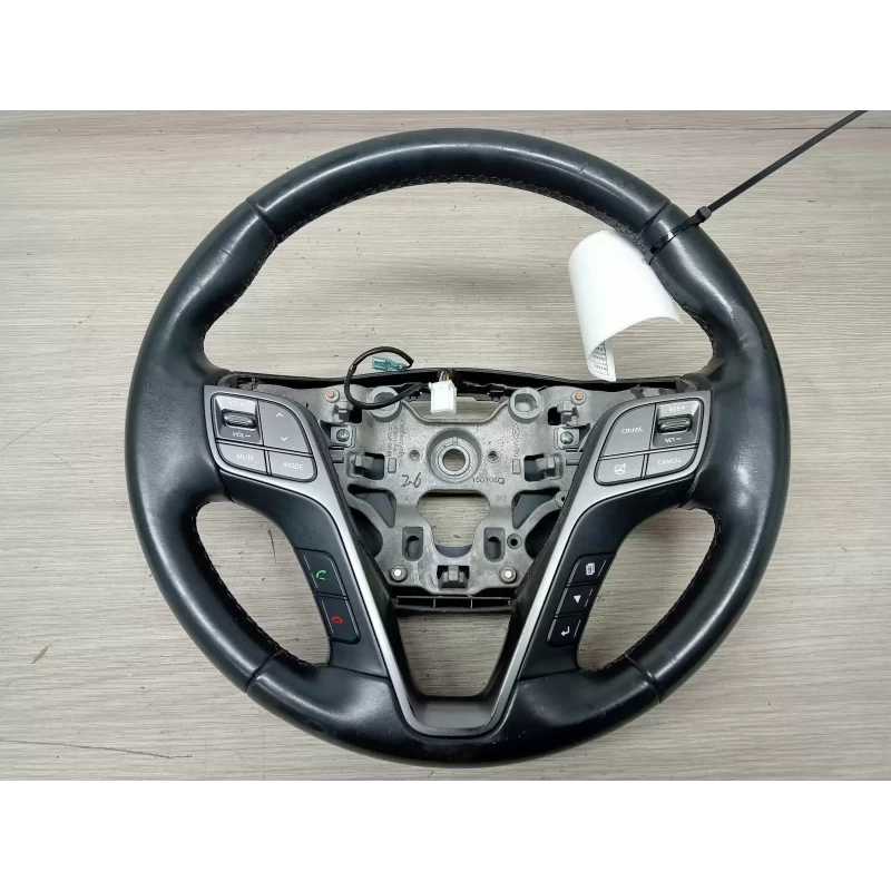 HYUNDAI SANTA FE STEERING WHEEL LEATHER, DM, 06/12-02/18 2015