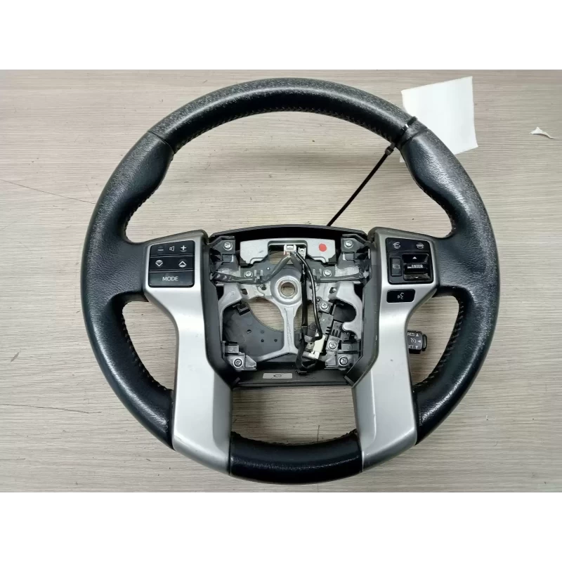 TOYOTA PRADO STEERING WHEEL LEATHER, 150 SERIES, VX/ALTITUDE, BLACK, 08/09-07/17