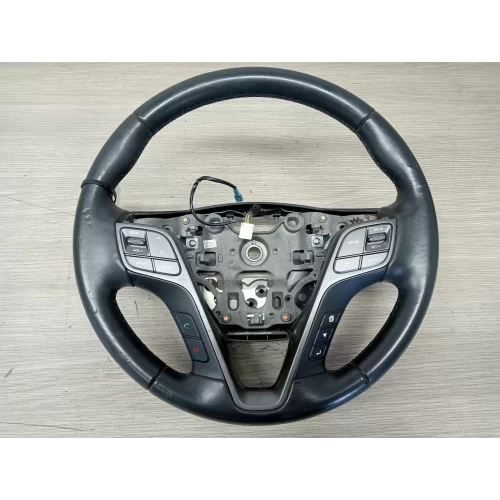 HYUNDAI SANTA FE STEERING WHEEL LEATHER, DM, 06/12-02/18 2017