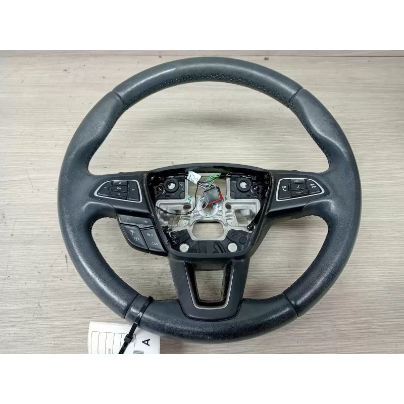 FORD ESCAPE STEERING WHEEL LEATHER, BLACK STICHING, NON ADAPTIVE CRUISE CONTROLS