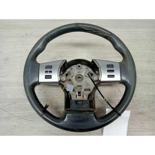 NISSAN NAVARA STEERING WHEEL D40 (VIN MNT), LEATHER, W/ CRUISE & AUDIO CONTR