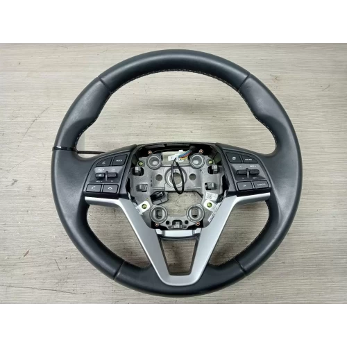 HYUNDAI TUCSON STEERING WHEEL LEATHER, TL, W/CRUISE CONTROL, PHONE & VOICE C