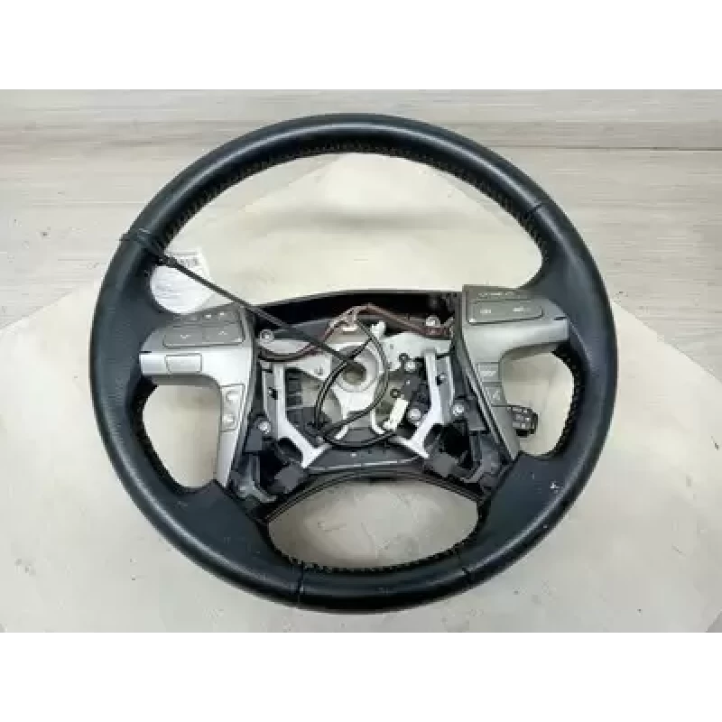 TOYOTA KLUGER STEERING WHEEL GSU40-GSU45, LEATHER, W/ TEMPERATURE CONTROLS, PHON