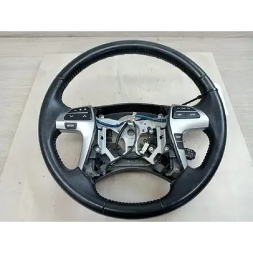 TOYOTA KLUGER STEERING WHEEL GSU40-GSU45, LEATHER, W/ TEMPERATURE CONTROLS, BLAC