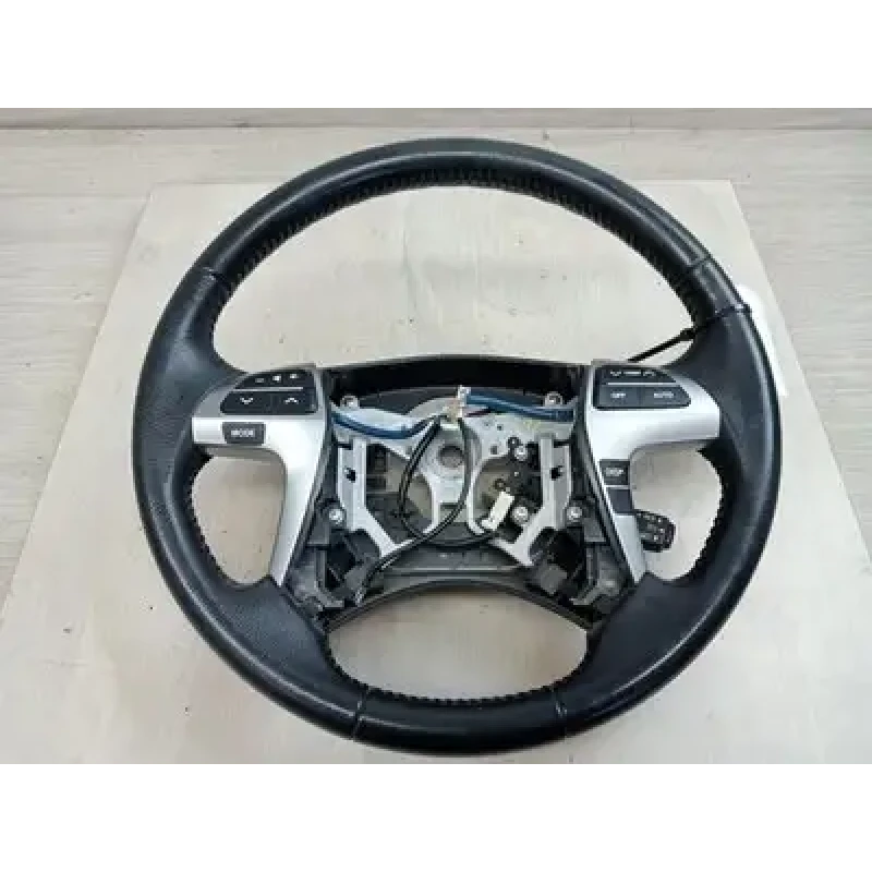 TOYOTA KLUGER STEERING WHEEL GSU40-GSU45, LEATHER, W/ TEMPERATURE CONTROLS, BLAC