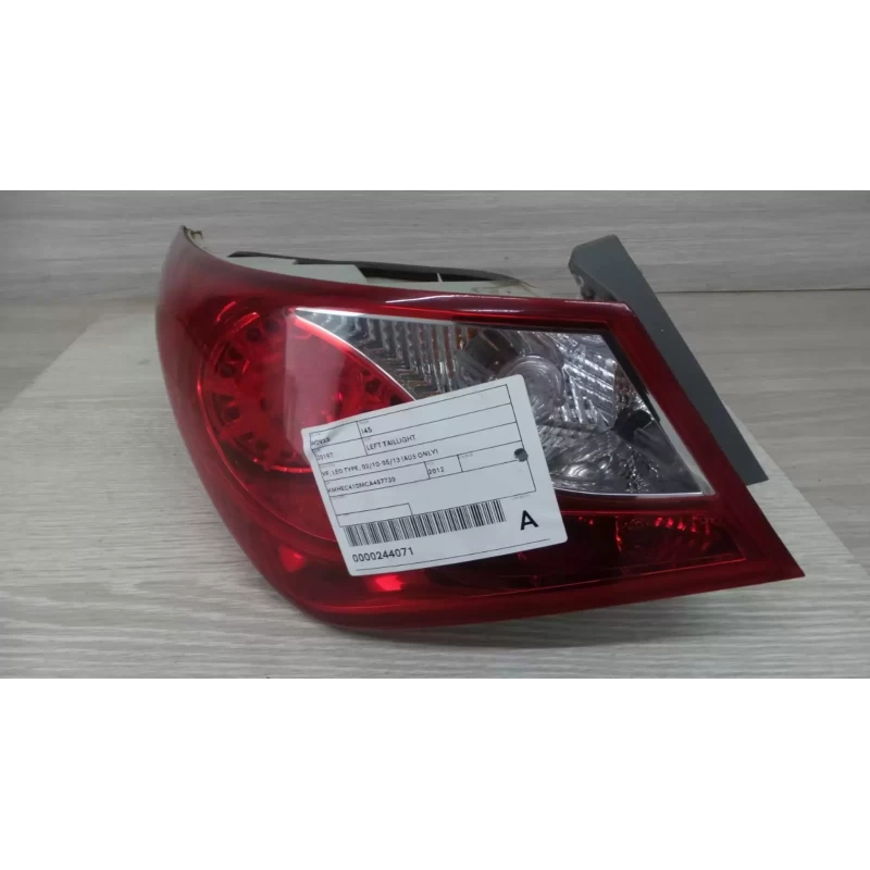 HYUNDAI I45 LEFT TAILLIGHT YF, LED TYPE, 02/10-05/13 (AUS ONLY) 2012