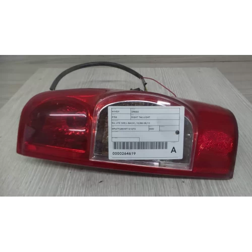 ISUZU DMAX RIGHT TAILLIGHT RA, UTE (WELL BACK), 10/08-05/12 2009