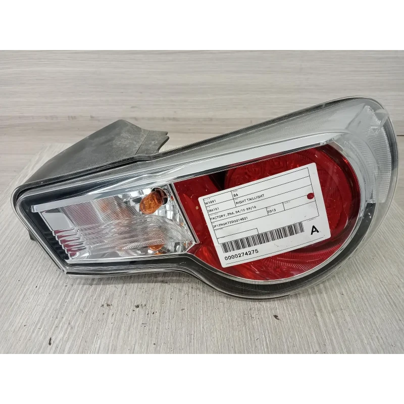 TOYOTA 86 RIGHT TAILLIGHT FACTORY, ZN6, 04/12-09/16 2013