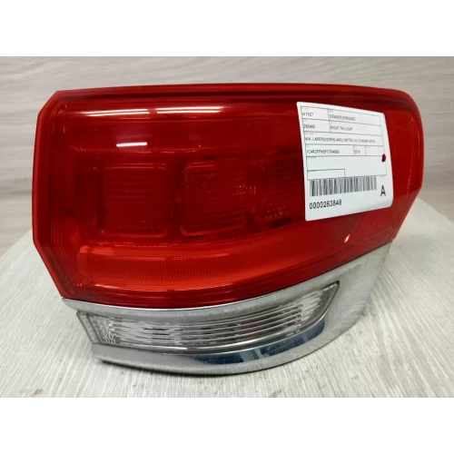 JEEP GRANDCHEROKEE RIGHT TAILLIGHT WK, LAREDO/OVERLAND/LIMITED, W/ CHROME BEZEL,