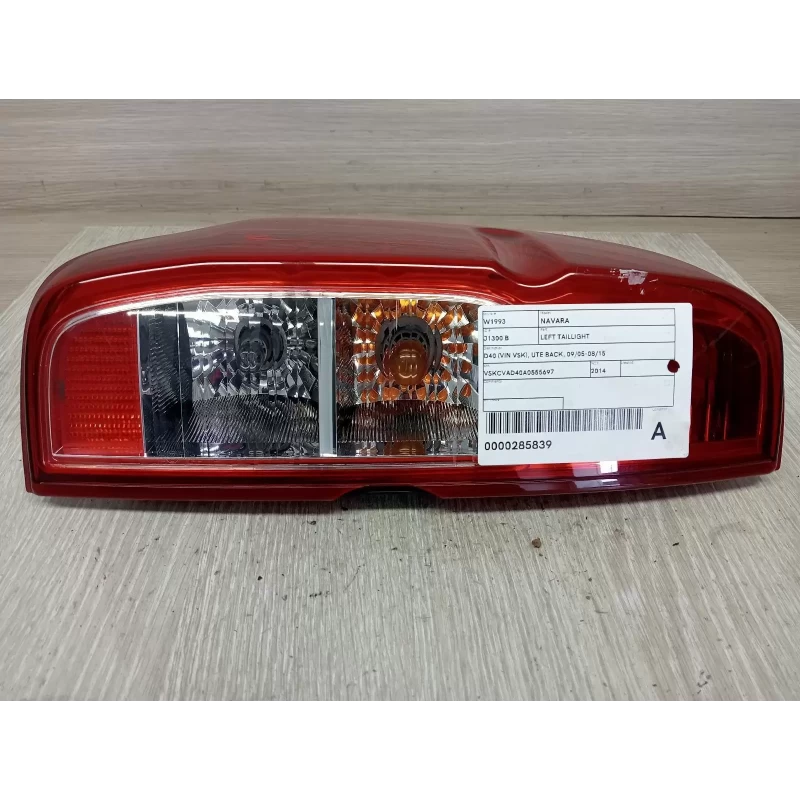 NISSAN NAVARA LEFT TAILLIGHT D40 (VIN VSK), UTE BACK, 09/05-08/15 2014